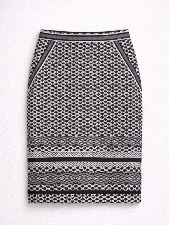White House Black Market Dresses & Skirts - White House Black Market Women's Black & White Geometric Pencil Skirt Size 10